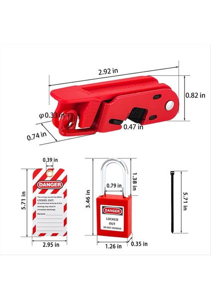 Devre Kesici Kilitleme Kesici Kutusu Kilidi 2 9 L x 0 74 W x 0 82 H (Inç) 110-220 Volt Kabul Eder Çift Geçiş Kilitleri (Yurt Dışından) fiyatları