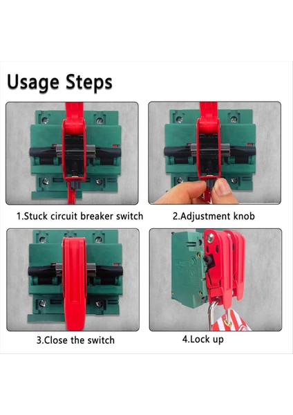 Devre Kesici Kilitleme Kesici Kutusu Kilidi 2 9 L x 0 74 W x 0 82 H (Inç) 110-220 Volt Kabul Eder Çift Geçiş Kilitleri (Yurt Dışından) indirimleri
