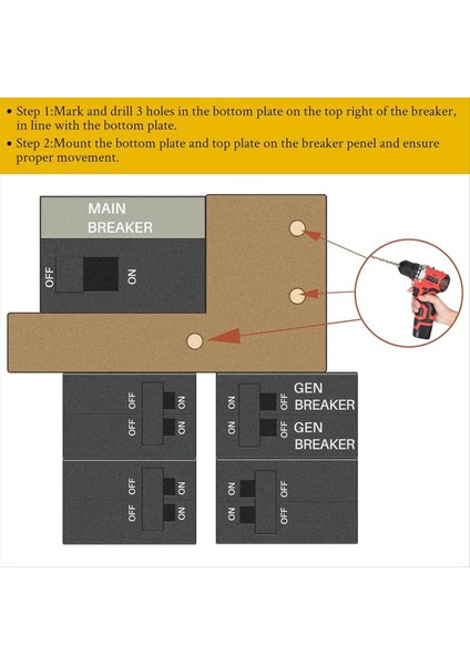 150AMP Veya 200AMP Paneller Için Jeneratör Kilit Kiti Ana ve Şube Kesici Arasında 7/8-1 1/4 Inç Aralığı (Yurt Dışından) indirimleri
