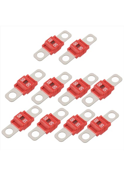 Amı/mıdı Sigorta 50A Yüksek Akım Sigorta Cıvatası On Sigorta Arabalar Kamyonlar Inşaat Araçları Otobüsler Karavanlar (10 Pc) (Yurt Dışından)