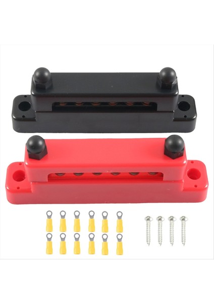 Deniz Aksesuarları 6-Yollu Busbar Bakır Busbar Terminal Bloğu Yat Rv Araç Devre Modifikasyonu Busbar (Yurt Dışından)