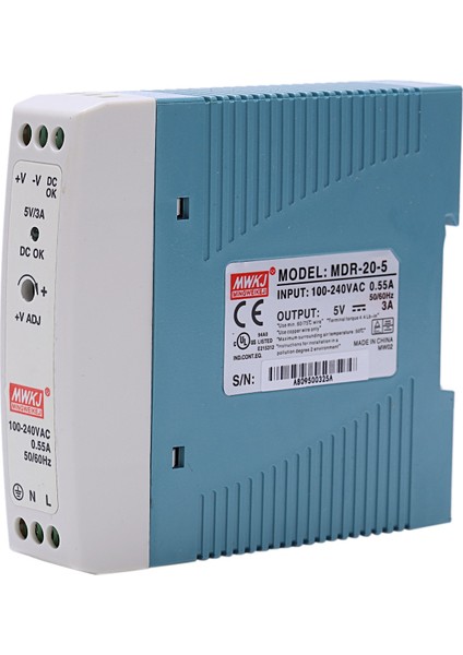 2x Mdr-20 5V 20W/MDR-60 5V 60W Dın Demiryolu Güç Kaynağı Ac-Dc Sürücü Voltaj Regülatörü Güç Suply 110V 220V (Yurt Dışından) fiyatları