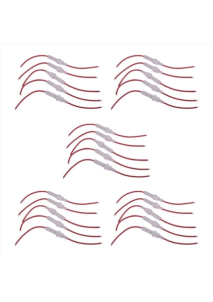 Kırmızı Tel Beyaz Vidalı Tip Kapak Içeride 6mm x 30MM Tüp Sigortalı Tutucu 25 Pcs (Yurt Dışından)