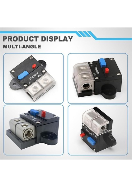 Manuel Sıfırlama Anahtarı ile Tekne Trolling Motoru Için 250 Amp Yüksek Amfi Deniz Dereceli Devre Kesici Su Geçirmez 12V- 48V Dc (Yurt Dışından) indirimleri