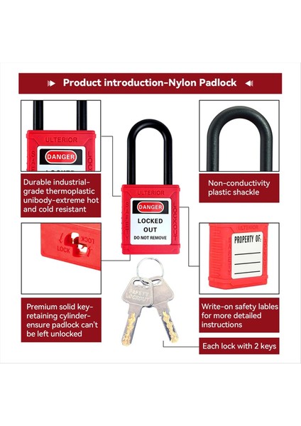 Standart Tek ve Çift Geçişler Için Devre Kesici Kilitleme Seti Devre Kesici Kilitleme Kilitleme Etiketi Etiketi (Yurt Dışından) indirimleri