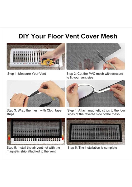 400X300MM Dıy Zemin Kayıt Havalandırma Kapağı 2 Pack Pvc Manyetik Havalandırma Kapak Zemin Kayıt Tuzağı Ac Hava Havalandırma Ekran Mesh (Yurt Dışından) fiyatları
