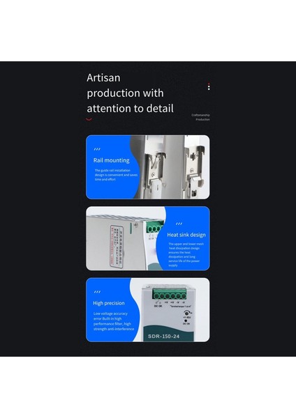 SDR-150-24 Anahtarlama Güç Kaynağı 6 5A Din-Rail Anahtarlama Güç Kaynağı Pfc Fonksiyonu Ile% 150 Pik Yük Özellik (Yurt Dışından) indirimleri
