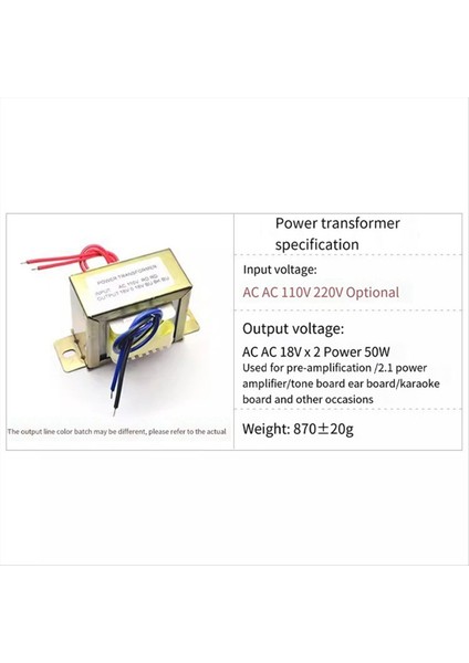 Güç Transformatörü Çift Ac 18V 50W Eı Transformer 220V Isteğe Bağlı Preampifikatör 2 1 Amplifikatör Tonu Kartı (Yurt Dışından) modelleri