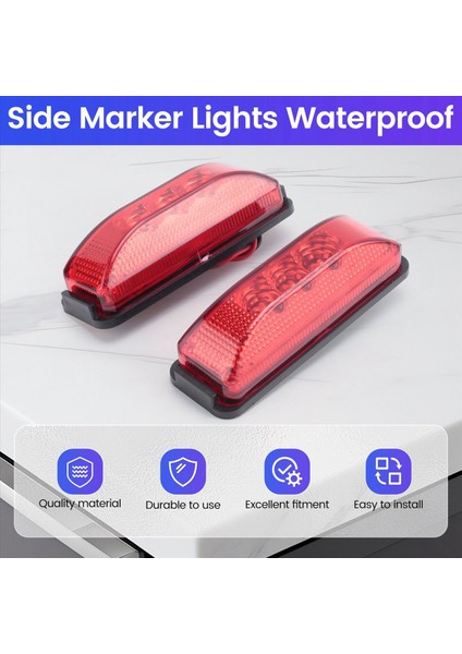 2pcs 24V 3.9inch 3 LED Kamyon Römorku Kırmızı Işık Ön LED Yan Işaretleme Işıkları Açıklık Göstergesi Lamba Su Geçirmez (Yurt Dışından) indirimleri