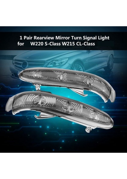 1 Çift Arka Görünüm Yan Ayna Lambası Göstergeleri Mercedes Için Sinyal Işığını Çevirme Benz S/cl Sınıfı W220 W215 1999-2003 Duman (Yurt Dışından) fırsatları