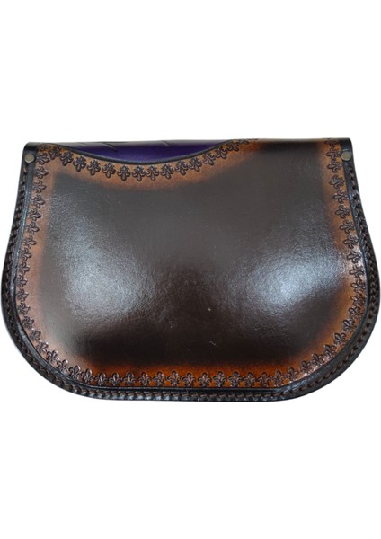 El Yapımı Hakiki Deri Yaprak Kapaklı Kadın Çapraz Çanta | El Kabartma Doğa Temalı Bohem Omuz Çantası | 4 Farklı Renk Seçeneği fırsatları