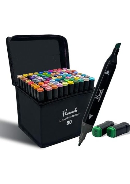 Adet Marker Oluşan Rengarek Seti Çantalı Çift Taraflı Marker Renklendirme modelleri