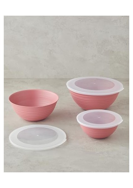 Deanna Plastik 3 Parça Saklama Kabı 1-2-3 Lt Pembe fiyatları