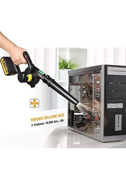 DX91B 18VOLT Profesyonel Devir Ayarlı Üfleyici + 5 Parça Aksesuar (Akü Dahil Değildir) fiyatları