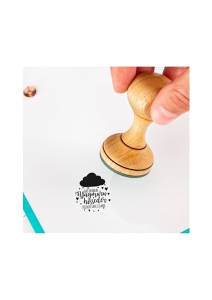 Sözler Ahşap Mühür Seti - Ahşap Kitap Mühür - Defter Kaşe modelleri