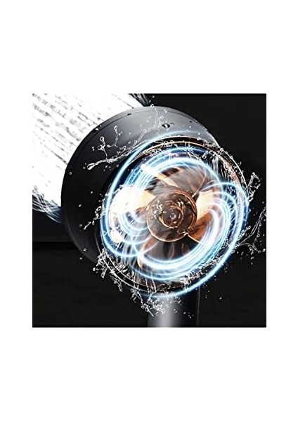 Turbo Fan 5 Fonksiyonlu Duş Başlığı El Duşu Handshower, Siyah fiyatları