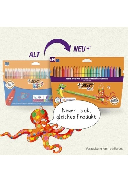 Kids Kid Couleur Ultra Yıkanabilir Keçeli 24 Renk, Çoğu Kumaştan Çıkar, Su Bazlı Keçeli fiyatları