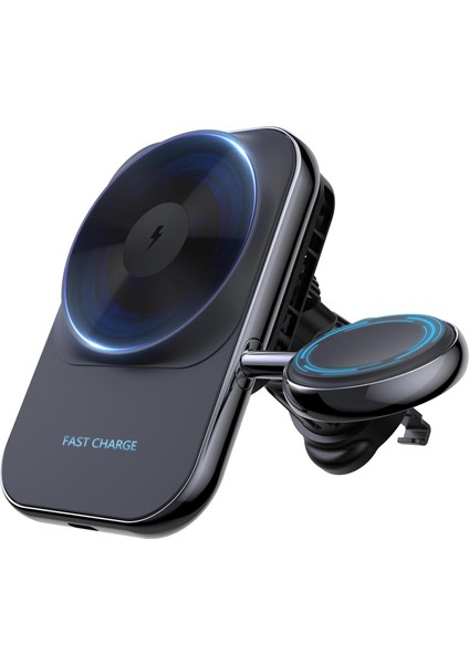 Kablosuz Şarj Ile Uyumlu Kablosuz Araç Şarj Aleti 2'si 1 Arada, 15W Şarj Aleti 2 Amper Araç Telefon Tutucu 15 14 13 12 11 Pro Max Ultra 2/1 Seri 9 8 7 6 5 4 3 Uyumlu