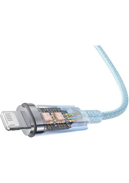 Explorer Serisi Hızlı Şarj Kablosu Akıllı Sıcaklık Kontrolü USB To Ip 2.4A, 2m, Mavi fiyatları