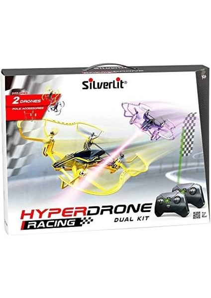 Hyperdrone Yarış Büyük Kit, 2'li Drone Set, 2.4g - 4ch Gy fiyatları