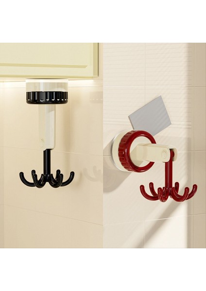 360 Derece Dönen Katlanır Kanca Kendi Yapışkan Vantuz Kancaları Dönen Mutfak Eşyası Tutucu Kırmızı (Yurt Dışından) modelleri