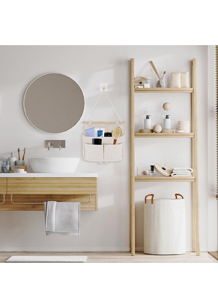 2 Asılı Depolama Torbası Yüksek Kapasiteli Montaj Yapışkan Kancalı 3 Bölme Asılı Organizatör (Yurt Dışından) fiyatları