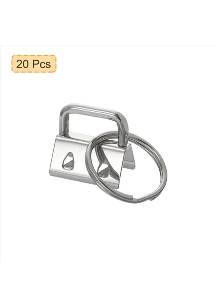 Torba Dokuma Gümüş Için Anahtarlık Halkaları Olan 20 Adet Anahtar Fob Donanımı (Yurt Dışından) fırsatları