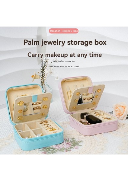 2 Adet Mücevher Kutusu Ayna Mini Takı Organizatör Kutusu Taşınabilir Seyahat Takı Kılıfı Kadın Mücevher Kutuları (Yurt Dışından) modelleri