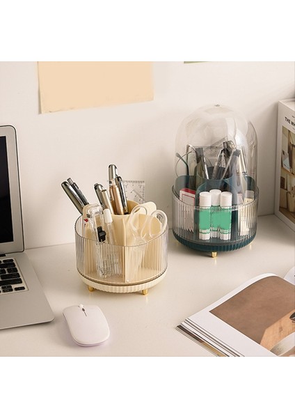 Kaplamalı Makyaj Fırçası Tutucu Organizatör 360 ° Dönen Makyaj Fırçası Organizatörü Makyaj Için 7 Yuva Makyaj Organizatörü Masaüstü B (Yurt Dışından) indirimleri