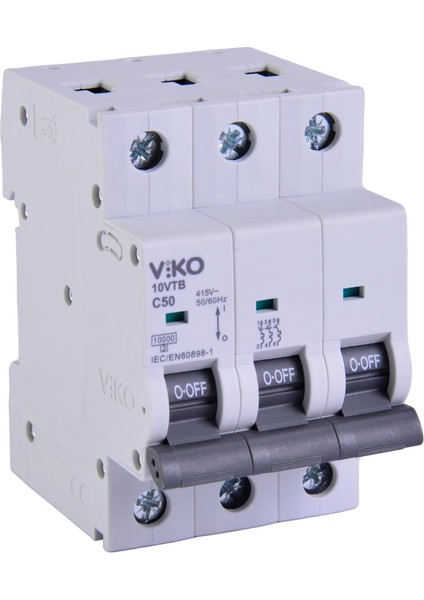 10VTB-3C50 Otomatik Sigorta 10KA C Tipi 3 Kutup 50A