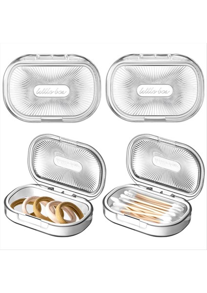 4 Adet Saç Kravat Kabı Küçük Taşınabilir Seyahat Pamuklu Çubuk Tutucu Ipi Dağıtıcı Kapak Plastik Kutu Boncuk Depolama (Yurt Dışından) fiyatları