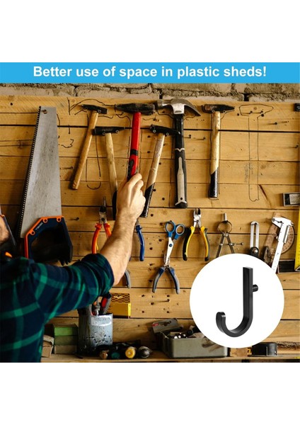 Suncast/zanaatkar Kulübesi Için 6pc Alet Kancaları Premium Plastik Kulübe Bahçe Garaj Depolama Organizasyonu Aksesuarları Dökülme Kancaları (Yurt Dışından) indirimleri