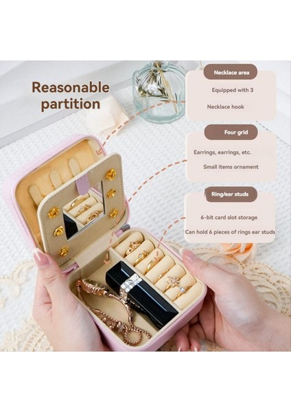 2 Adet Mücevher Kutusu Ayna Mini Takı Organizatör Kutusu Taşınabilir Seyahat Takı Kılıfı Kadın Mücevher Kutuları (Yurt Dışından) indirimleri