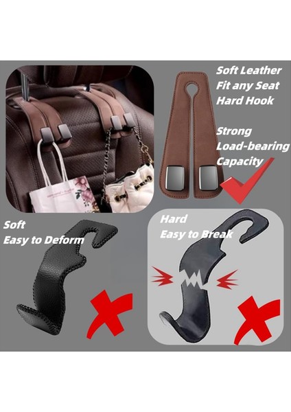 2pcs Araba Koltuğu Geri Çift Kanca Özelleştirilmiş Koltuk Arka Kanca Araba Araç Aksesuarları Için Iç Metal Kanca Askısı Siyah (Yurt Dışından) fiyatları