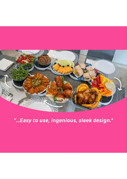 Tembel Susans Devrimi Tepsisi Genişletilebilir Taşınabilir Masa Döndürülebilir Dönme Tepsisi Mutfak Yemek Masası Tutun 6 Yemek (Yurt Dışından) fırsatları