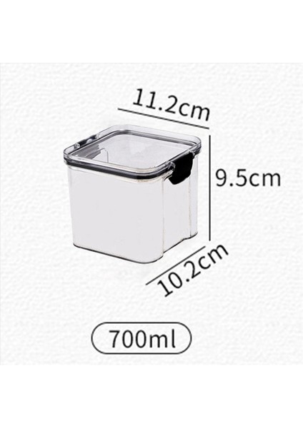 12 Paket 700ML Mutfak Yiyecek Saklama Kutusu Organizatör Konteyner Seti Vakum Kapak Contası Açık Kare (Yurt Dışından) fırsatları