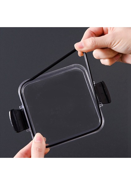 12 Paket 700ML Mutfak Yiyecek Saklama Kutusu Organizatör Konteyner Seti Vakum Kapak Contası Açık Kare (Yurt Dışından) indirimleri