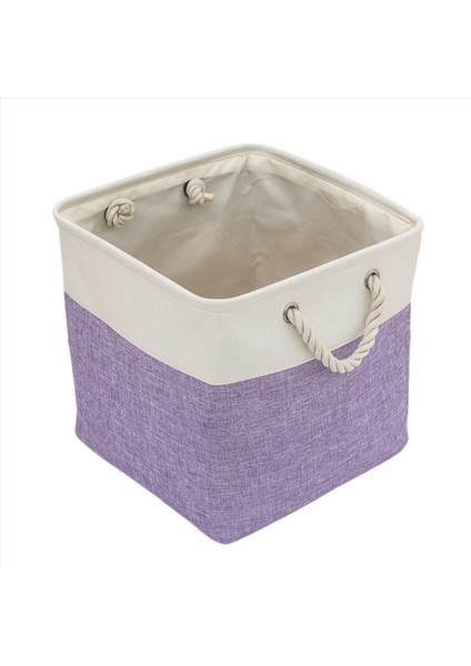 Yatak Odasında Veya Oturma Odası Sepet Depolama D Depolama Alanında Oyuncak Organizasyonu Için Astarlı Katlanabilir Keten Depolama Sepeti D (Yurt Dışından)