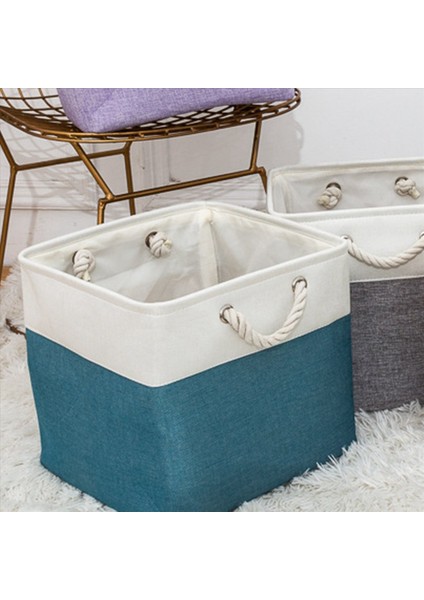 Yatak Odasında Veya Oturma Odası Sepet Depolama D Depolama Alanında Oyuncak Organizasyonu Için Astarlı Katlanabilir Keten Depolama Sepeti D (Yurt Dışından) fiyatları