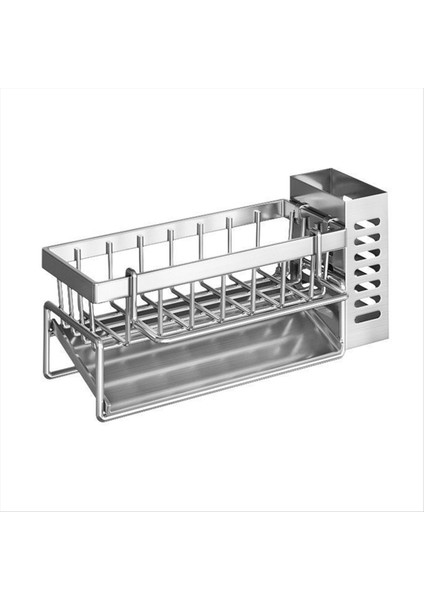 Lavabo Temizleme Aracı Depolama Rafı Mutfak Çok Fonksiyonlu Tahliye Rafı Sünger Temizleme Raf Raf Raf (Yurt Dışından)