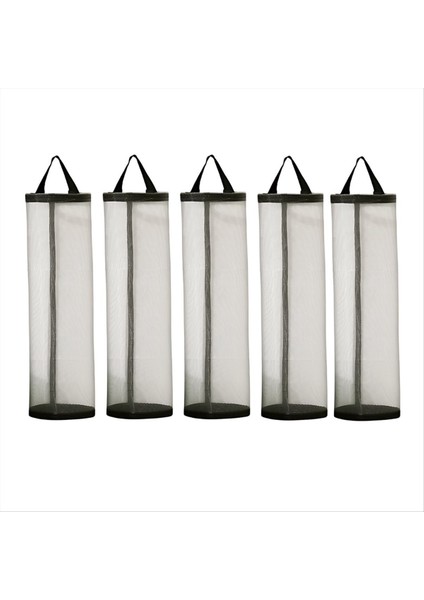 Duvara Monte Çöp Torbası Mutfak Asılı Görsel Depolama Sihri Çukur Çekme Plastik Torba Depolama Çantası Siyah+Gri (Yurt Dışından)