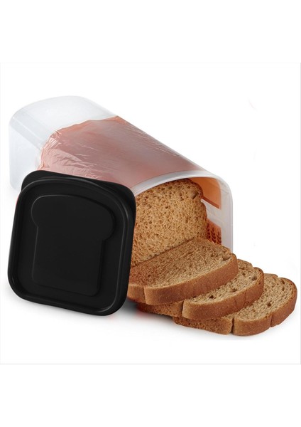 Şeffaf Ekmek Kutusu Plastik Taze Tutma Tost Depolama Tutucu Kapak Ekmek Daha Net Ekmek Saklama Kabı B (Yurt Dışından)