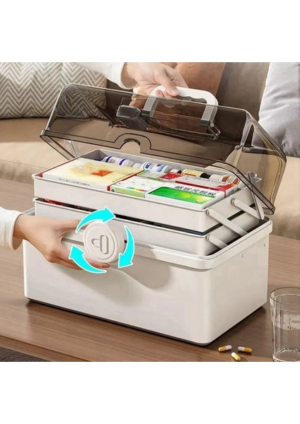 Ilaçları ve Ilk Yardım Malzemelerini Depolamak Için Çok Katmanlı Ev Deposu Büyük Kapasiteli Çok Katmanlı Tıbbi Kutu (Yurt Dışından) indirimleri