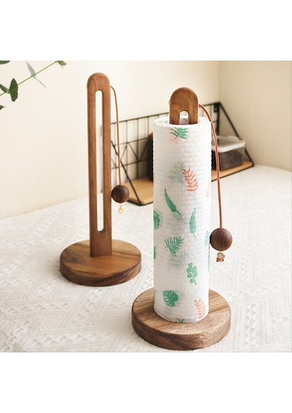 Ahşap Stand Kağıt Havlu Rulo Tutucu Tek Elle Mutfak Kağıt Havlu Dağıtıcı Kayma Önleyici Ağırlıklı Ahşap Taban (Yurt Dışından) indirimleri