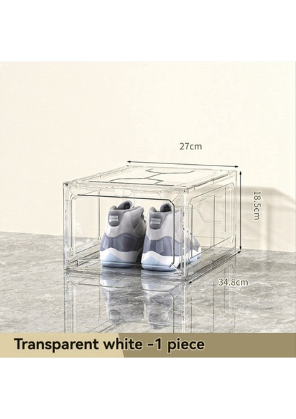 Sert Plastik Spor Ayakkabı Kutusu Plastik Ayakkabı Kutusu Toz Geçirmez Ayakkabı Depolama Kutusu Ayakkabı Rafı Istiflenebilir Dolap Saklama Kutusu Siyah (Yurt Dışından) fiyatları