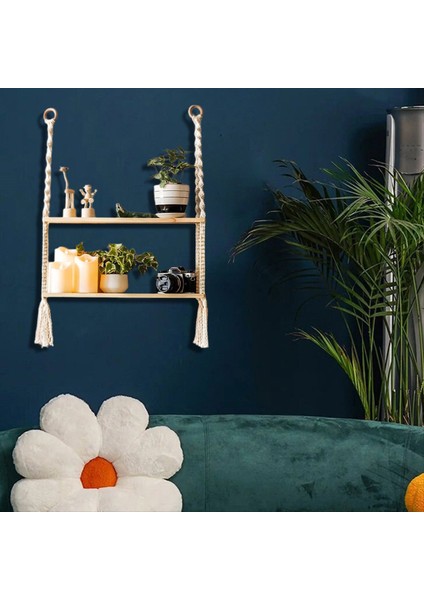 Ahşap Duvar Raf Dekorasyon Duvar Monte Raflar Yatak Odası Bitki Çiçek Ahşap Salıncak Asılı Ipi Ev Dekorasyon (Yurt Dışından) fiyatları