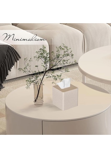 Doku Kutusu Kapak Kare Pu Deri Yüz Doku Kutusu Tutucu Için Dresser Banyo Dekor Bej (Yurt Dışından) indirimleri