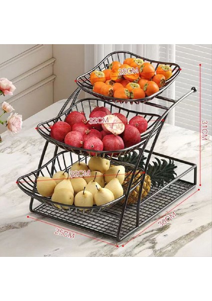 Mutfak Organizatör Rafı 3 Tılsılı Baharat Sebze Meyve Rafı Çıkarılabilir Stand Depolama Rafı (Yurt Dışından) indirimleri