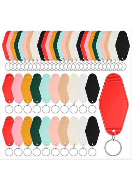 50 Pcs Motel Keychain Boş Otel Anahtarlık Süblimasyon Vintage Anahtarlık Dıy El Sanatları Süsleme (Yurt Dışından)