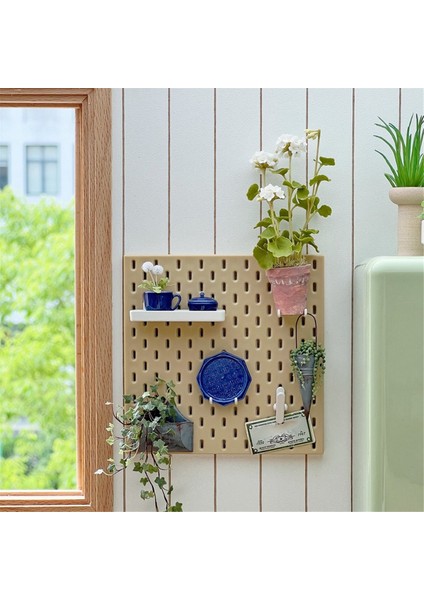 Minyatür Mobilya Dekorasyon Ürünleri Delikli Tahta Duvar Rafı Diy Depolama Ekran Mobilya Aksesuarları Yeşil (Yurt Dışından) indirimleri